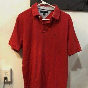 Red Tommy Hilfiger Polo